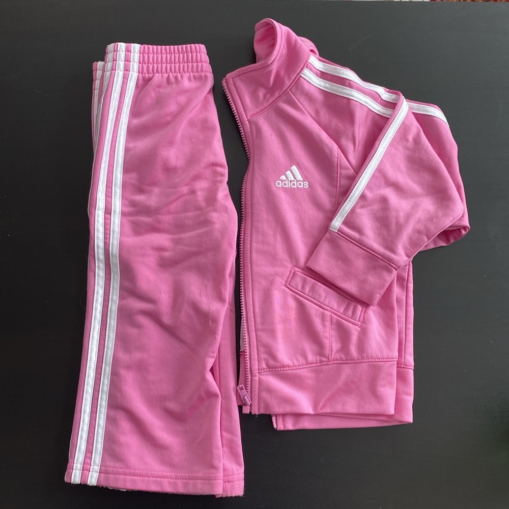 Adidas Kids Pink Track Suit - 18 mos